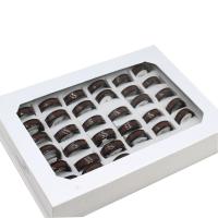 Edelstahl Ringe, unisex, gemischte Farben, 8mm, 36PCs/Box, verkauft von Box