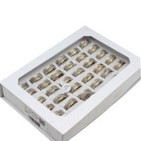 Edelstahl Ringe, unisex, gemischte Farben, 8mm, 36PCs/Box, verkauft von Box