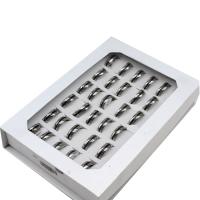 Rustfrit stål fingre Ringe, Stainless Steel, Unisex, blandede farver, 6mm, 36pc'er/Box, Solgt af Box