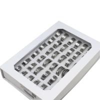 Prst prsten z nerezové oceli, Nerez, unisex, stříbro, 8mm, 36PC/Box, Prodáno By Box