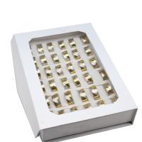 Rustfrit stål fingre Ringe, Stainless Steel, Unisex, blandede farver, 8mm, 36pc'er/Box, Solgt af Box