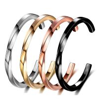 acero inoxidable Brazalete, chapado en oro de 18 K, Joyería & unisexo, más colores para la opción, Vendido por UD