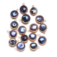 Pendentifs perles d'eau douce, perle d'eau douce cultivée, avec laiton, Placage de couleur d'or, Naturel & bijoux de mode & DIY, 14x18-15x20mm, Vendu par PC