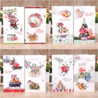 Cartão de Natal, papel, impressão, aleatoriamente enviado & Design de Natal & Vario tipos a sua escolha, 120x217mm, 240x217mm, vendido por PC