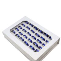 Edelstahl Ringe, unisex, gemischte Farben, 8mm, 36PCs/Box, verkauft von Box