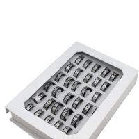 Vinger Ring in edelstaal, Roestvrij staal, uniseks, gemengde kleuren, 8mm, 36pC's/box, Verkocht door box