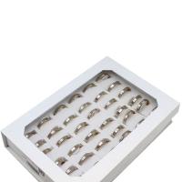 Edelstahl Ringe, unisex, gemischte Farben, 4mm, 36PCs/Box, verkauft von Box