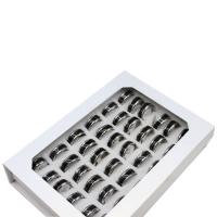 Edelstahl Ringe, unisex & Emaille Stimmung, gemischte Farben, 8mm, 36PCs/Box, verkauft von Box