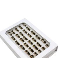 Edelstahl Ringe, unisex & Emaille Stimmung, gemischte Farben, 8mm, 36PCs/Box, verkauft von Box