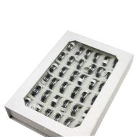 Vinger Ring in edelstaal, Roestvrij staal, uniseks, gemengde kleuren, 8mm, 36pC's/box, Verkocht door box