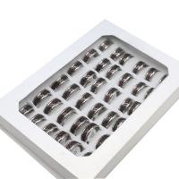 Prst prsten z nerezové oceli, Nerez, unisex, smíšené barvy, 8mm, 36PC/Box, Prodáno By Box