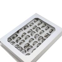 Vinger Ring in edelstaal, Roestvrij staal, uniseks, zilver, 6mm, 36pC's/box, Verkocht door box