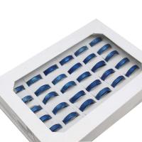 Vinger Ring in edelstaal, Roestvrij staal, uniseks & mat, blauw, 6mm, 36pC's/box, Verkocht door box