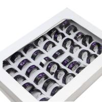 Edelstahl Ringe, unisex, gemischte Farben, 8mm, 36PCs/Box, verkauft von Box