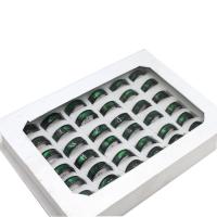 Anel de dedo de aço inoxidável, unissex, cores misturadas, 8mm, 36PCs/box, vendido por box