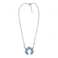 Fashion Turquoise Ketting, Zinc Alloy, met turkoois, verschillende stijlen voor de keuze & voor vrouw, turkoois blauw, Verkocht door PC