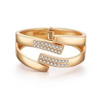 Kirsite Bangle fashion jewelry & for woman & with rhinestone golden Sold By PC