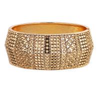 Zinklegering bangles, Zinc Alloy, plated, mode sieraden & voor vrouw, gouden, Verkocht door PC