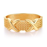 Zinklegering bangles, Zinc Alloy, plated, mode sieraden & voor vrouw & met strass, gouden, Verkocht door PC