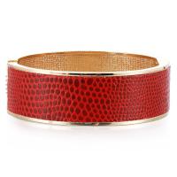 Lo zinco in lega Bangle Jewelry, lega in zinco, with PU, placcato, gioielli di moda & per la donna, rosso, Venduto da PC