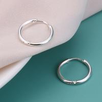 Titanium Staal Huggie Hoop Earring, Donut, verschillende grootte voor keus, oorspronkelijke kleur, Verkocht door PC