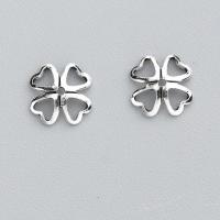 925 Sterling Sølv Bead Cap, Flower, hule, sølv, 8mm, Hole:Ca. 0.9mm, Solgt af PC