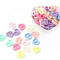 Acrylic Jewelry Beads Heart DIY multi-colored Sold By Bag