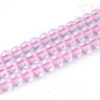 Perles Quartz Rose naturel, Rond, DIY, rose, Vendu par 38 cm brin