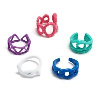 Zinklegierung Manschette Fingerring, 5 Stück & Modeschmuck & unisex & Emaille, farbenfroh, verkauft von setzen