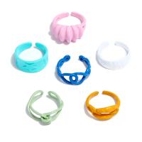 Cinko lydinys Cuff Finger Ring, 6 vnt. & Bižuterijos & unisex & emalė, multi-colored, Pardavė nustatyti