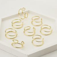 Messing Ring Bevindingen, gold plated, DIY, 19mm, Verkocht door PC