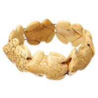 ox Bone Armbånd, Frog, Unisex, 24x29mm, Længde Ca. 7.87 inch, Solgt af PC