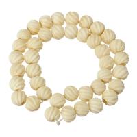 Ox bot Kraal, DIY, beige, 10mm, Ca 40pC's/Strand, Per verkocht Ca 15.74 inch Strand