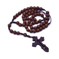 Rosary kaulakoru, Muovi, kanssa Teryleeni Johdon, Ylittää, Unisex, sekavärit, 8mm, Pituus 48.5 cm, Myymät PC