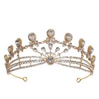 Bridal Tiaras Zinc Alloy plated for woman & with rhinestone Sold By PC