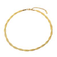 Pulsera de Acero Inoxidable, 18K chapado en oro, cadena de la serpiente & para mujer, 6mm, longitud aproximado 15.35 Inch, Vendido por UD