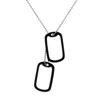 Collana in acciaio inossidabile, acciaio inox, per l'uomo, 30x52mm, Lunghezza Appross. 21.02 pollice, Venduto da PC