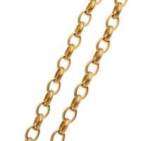 Rostfritt stål Rolo Chain, ROSTFRITT STÅL, gyllene, 10x13mm, Säljs av m