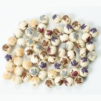 Wood Beads Schima Superba printing DIY 16mm Sold By PC