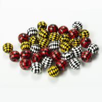 Wood Beads Schima Superba printing DIY 16mm Sold By PC