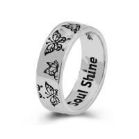 Zinklegierung Fingerring , geschnitzt, Modeschmuck & unisex, frei von Nickel, Blei & Kadmium, 22mm, Größe:7.5, verkauft von PC