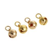 laiton pendentif cloche, Plaqué d'or 14K, bijoux de mode & pour femme, plus de couleurs à choisir, 11x8x6mm, Trou:Environ 2mm, 100PC/lot, Vendu par lot