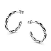 Titanium Staal Earring, mode sieraden, 21x3.60mm, Verkocht door pair