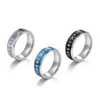 Titantium Steel Finger Ring, Titanium Steel, galvanizált, divat ékszerek & különböző méretű a választás, több színt a választás, 7.90mm, Által értékesített PC