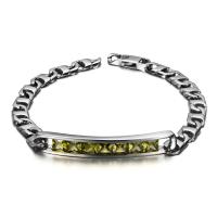 Titan Edelstahl Armband, Titanstahl, Modeschmuck & mit Strass, 215mm, verkauft von PC