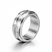 Titantium Steel fingerring, Titanium Stål, mode smykker, 8.70mm, Solgt af PC