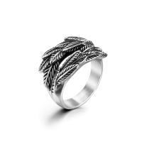 Titantium Steel Finger Ring, Titanium Steel, divat ékszerek & különböző méretű a választás & megfeketedik, Által értékesített PC