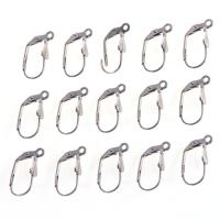 acciaio inox Leva all'indietro Fili Orecchini, placcato color argento, 7x20x4mm, Foro:Appross. 2mm, 100PC/borsa, Venduto da borsa