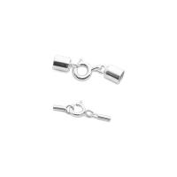 925 Sterling Silver Spring anello fibbia, 925 sterline d'argento, DIY & formato differente per scelta, Venduto da set