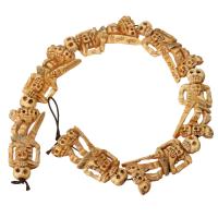 ox Bone Helmi, Luuranko, earth keltainen, 29x55x12mm, 7PC/Strand, Myyty Per N. 15.16 tuuma Strand